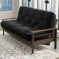 Loosh Home | 12' Full Size Futon Sofa Bed Foam Mattress - USA Made, Black, No Frame