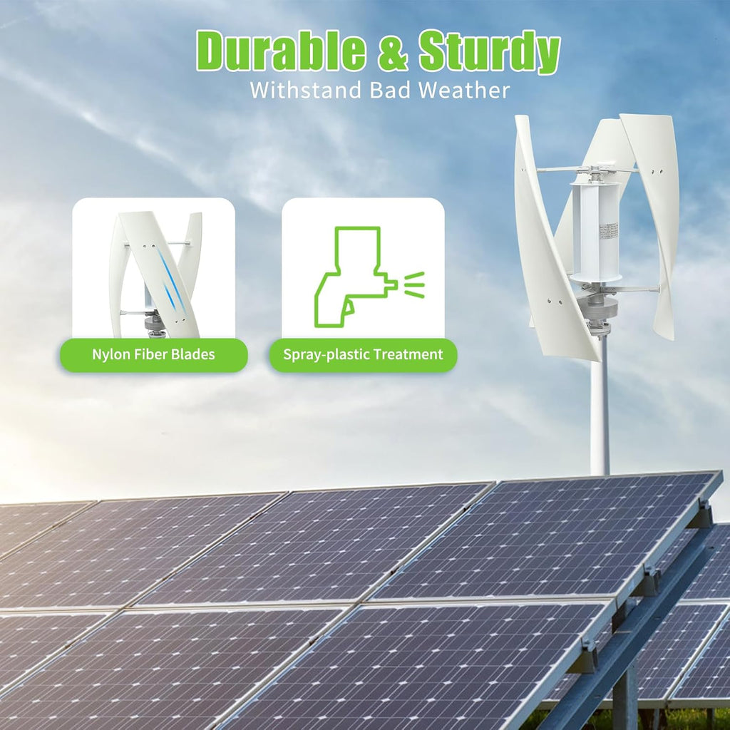 100W Vertical Axis Wind Turbine Generator,110V 12V 24V Magnetic Levitation Wind Turbine Kit with Controller for Home Street Lighting (24V)
