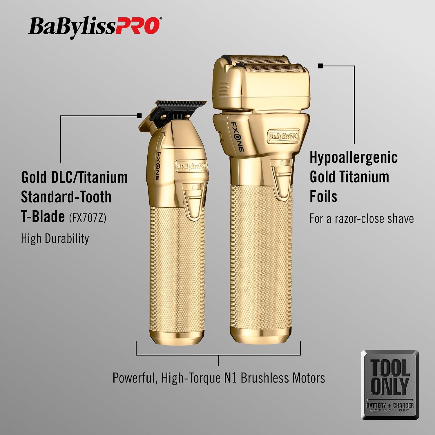 BaBylissPRO® FXONE Tool ONLY Hair Trimmer + Electric Double Foil Shaver Sets