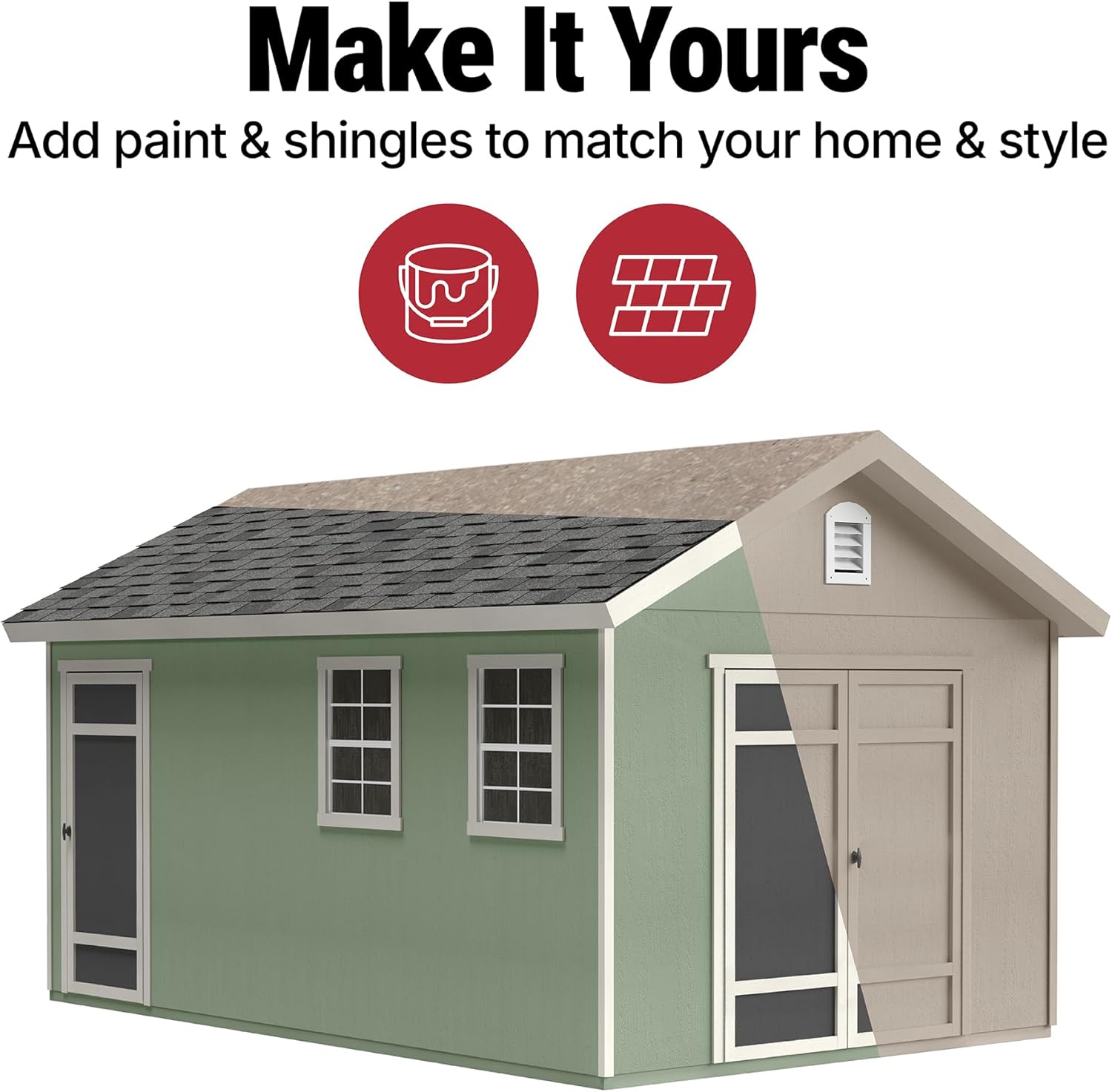 Handy Home Products Fairfax 10x20 DIY Wooden Storage Shed