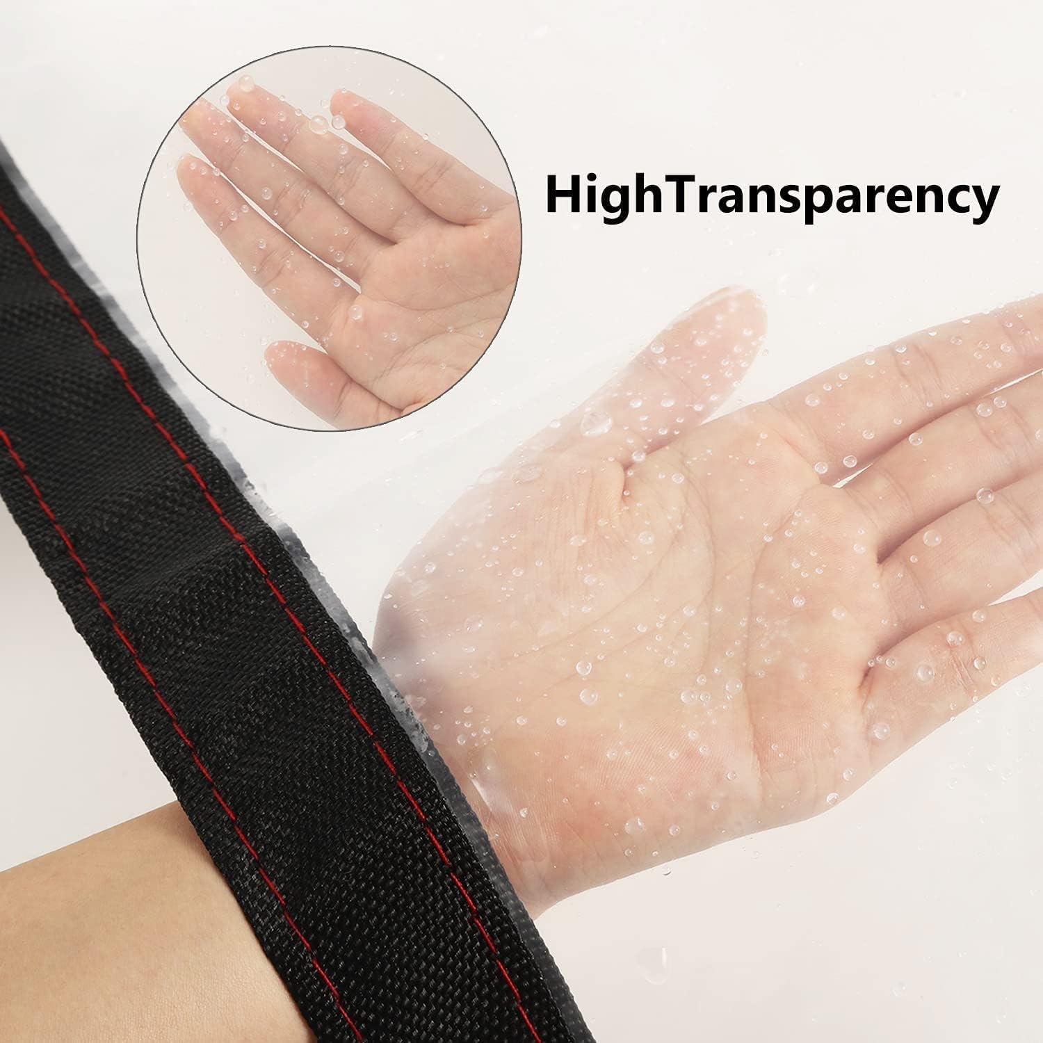 Outdoor Waterproof Curtains Clear Tarp Plastic Transparent Side Panels with Grommets for Porches, Pergola, Gazebo(14' x 20')