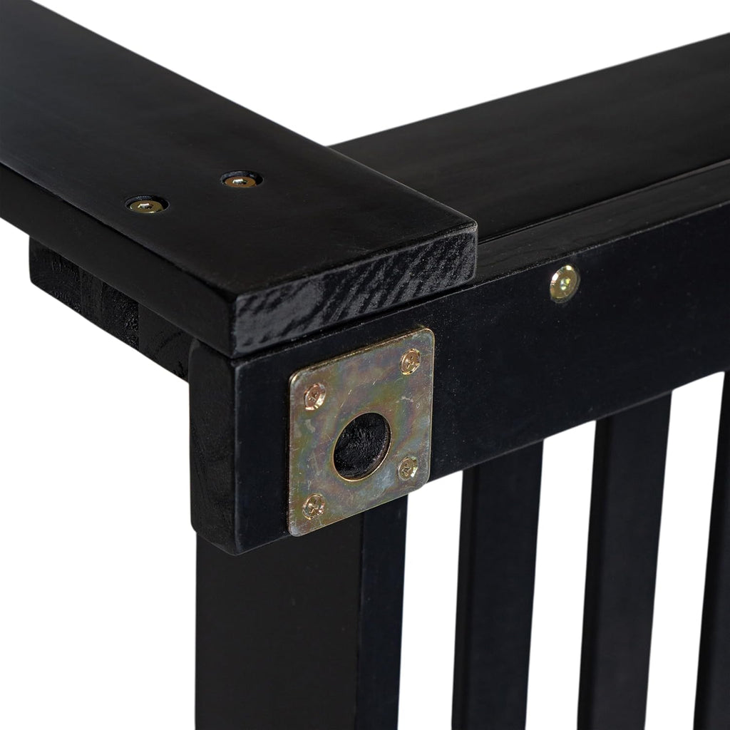 Harper & Bright Designs Patio Wooden Twin Size Porch Swing Daybed Frame, Garden Swing Bench Chair with 4 Hanging Ropes for Backyard,Outdoor,Black