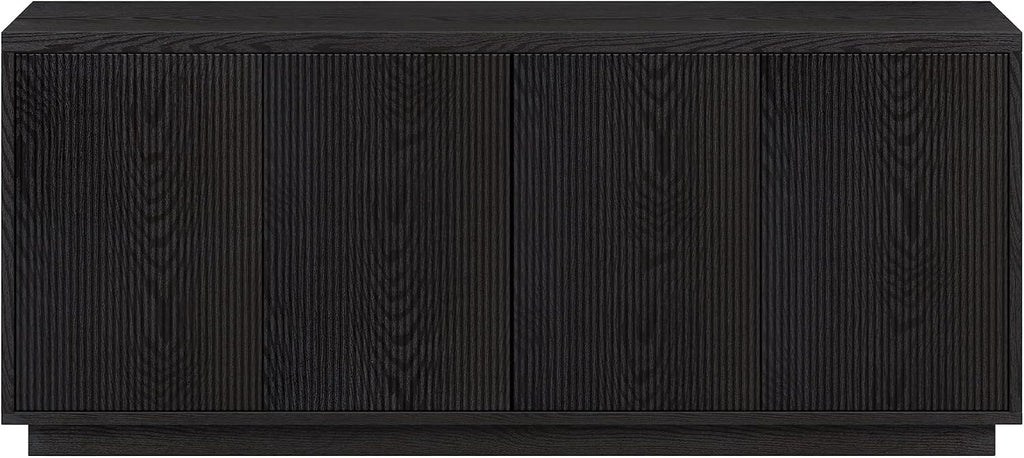 Henn&Hart Hanson, 57' Rectangular TV Stand, Black Grain