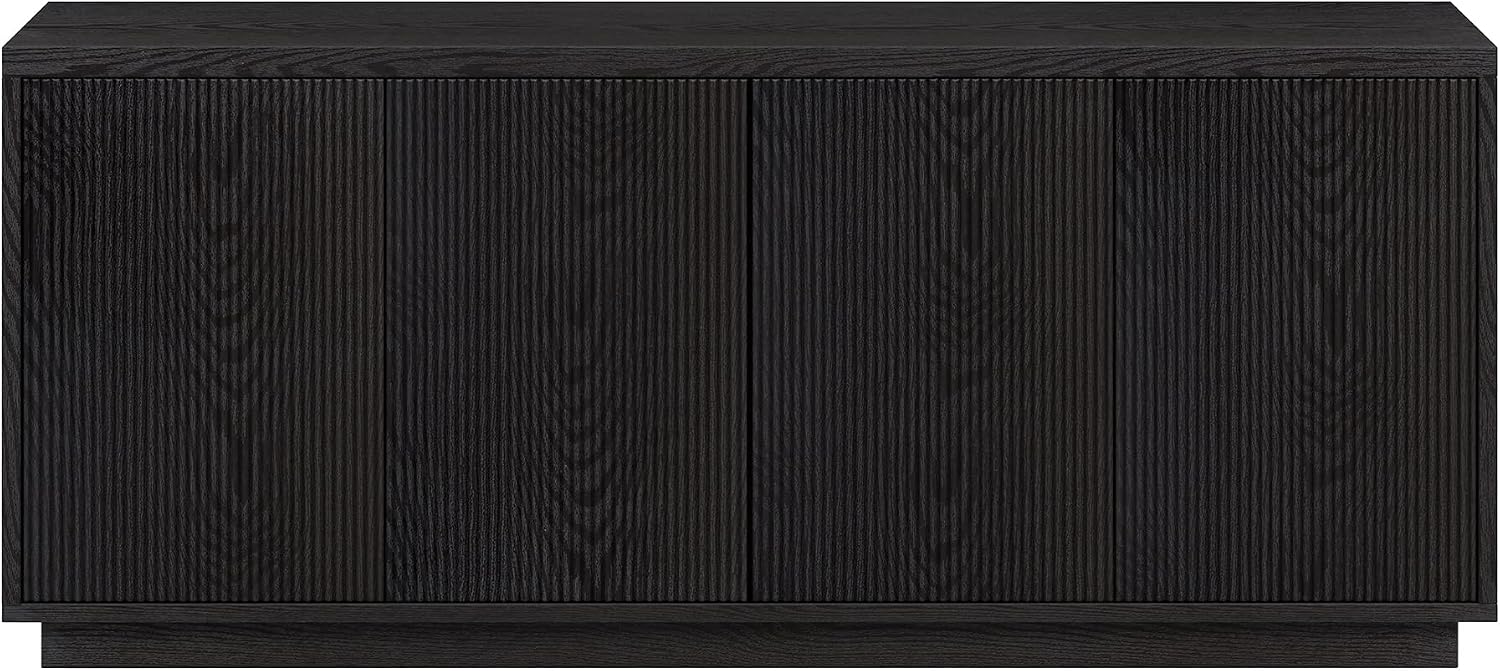 Henn&Hart Hanson, 57' Rectangular TV Stand, Black Grain