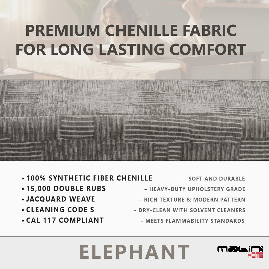 Matini Home Memory Foam Futon Mattress, Foldout Couch Futon Mattress - 54x74 Full Size (Elephant) Comfortable and Heavy Duty Sofa Bed, Thick Corded Cushion for All (Frame NOT Included)