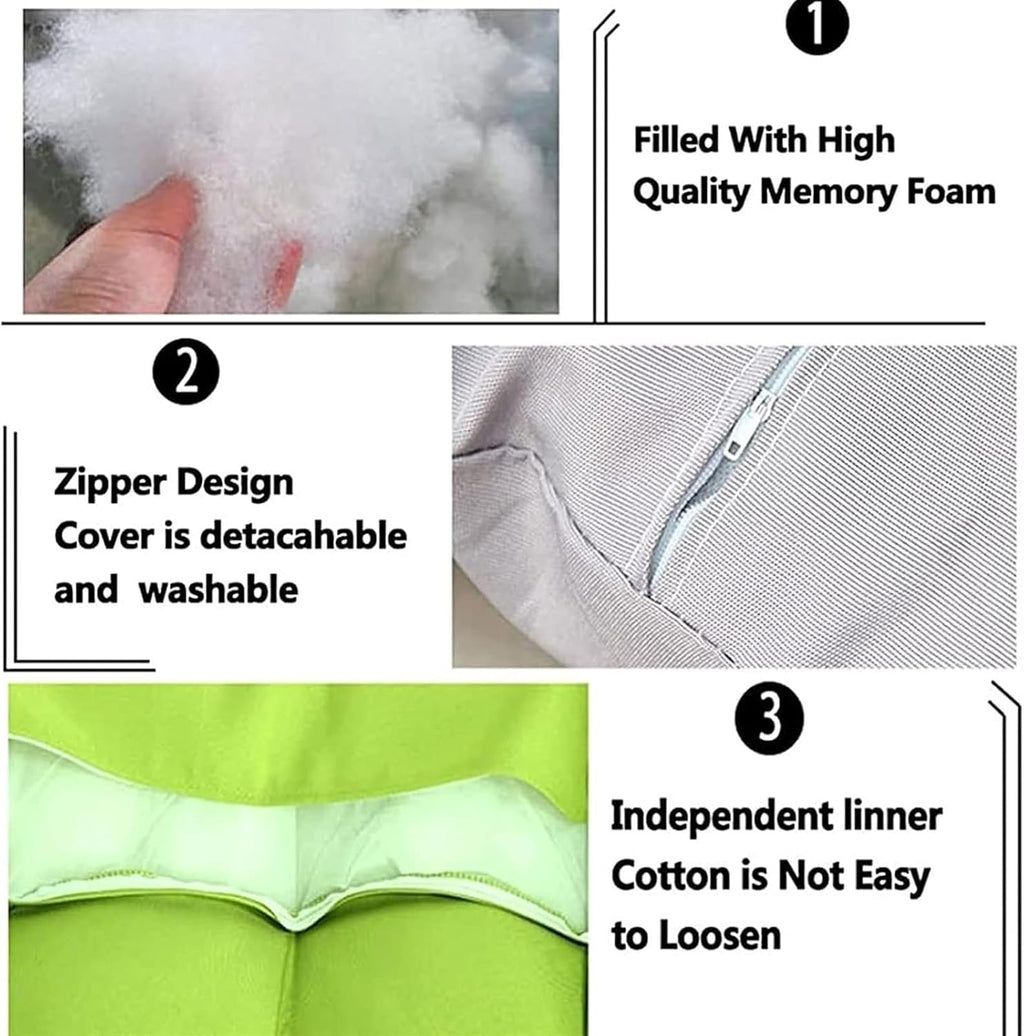 Swing Hanging Chair Cushion Egg Chair Cushion Thicken Hanging Basket Egg Chair Waterproof Heavy Duty Swing Chair Cover Seat Cushion for Garden Outdoor Indoor Patio(15,110CM)