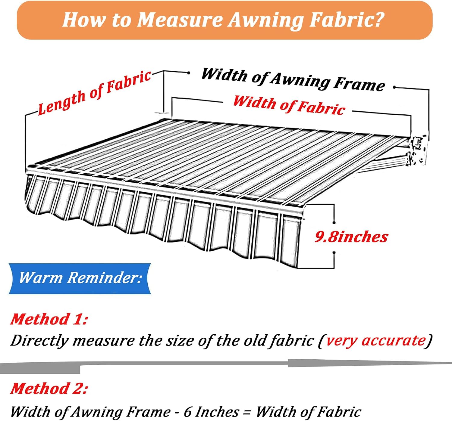 Patio Awning Replacement Fabric Outdoor Retractable Awning Cover Uv Protection Water Resistant Polyester Sun Shade Shelter Canopy for 8' 10' 11' 12' 13' 14' 15' 16' (Size:12x8ft,Color:Wine Red)