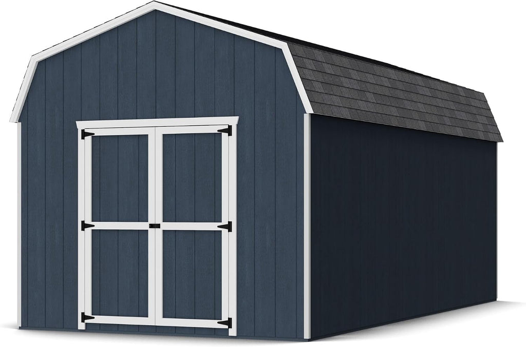 Little Cottage Co. 10x20 Value Gambrel Barn with 6 ft. Sidewalls with Floor, Outdoor Wood Storage Shed Do-It-Yourself Precut Kit
