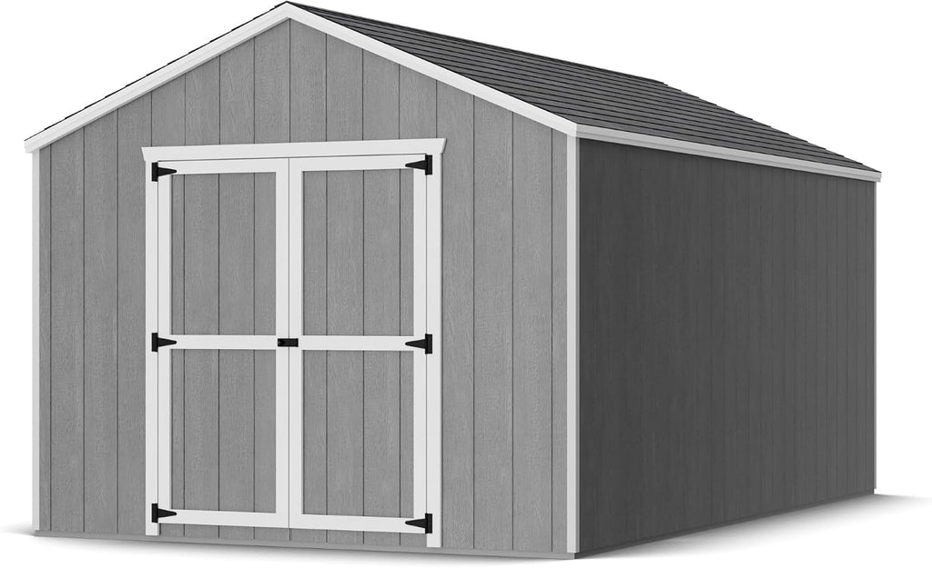 Little Cottage Co. 10x16 Value Gable Shed with Floor, Outdoor Wood Storage Do-It-Yourself Precut Kit