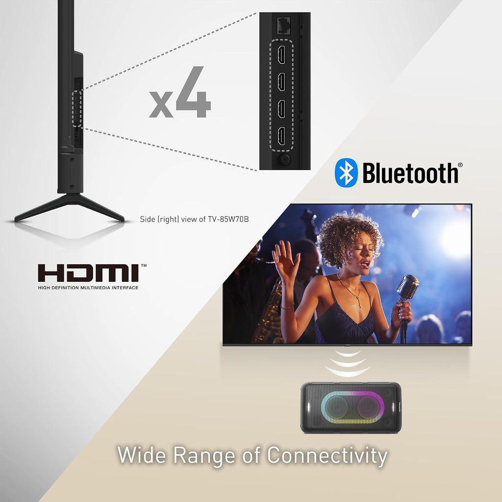 Panasonic W70 Series (2025 Model) 43' LED 4K Ultra HD Smart Fire TV, Press & Ask Alexa, Apple AirPlay, HDR10+, HDMI 2.1, and Bluetooth Support - 43W70BP