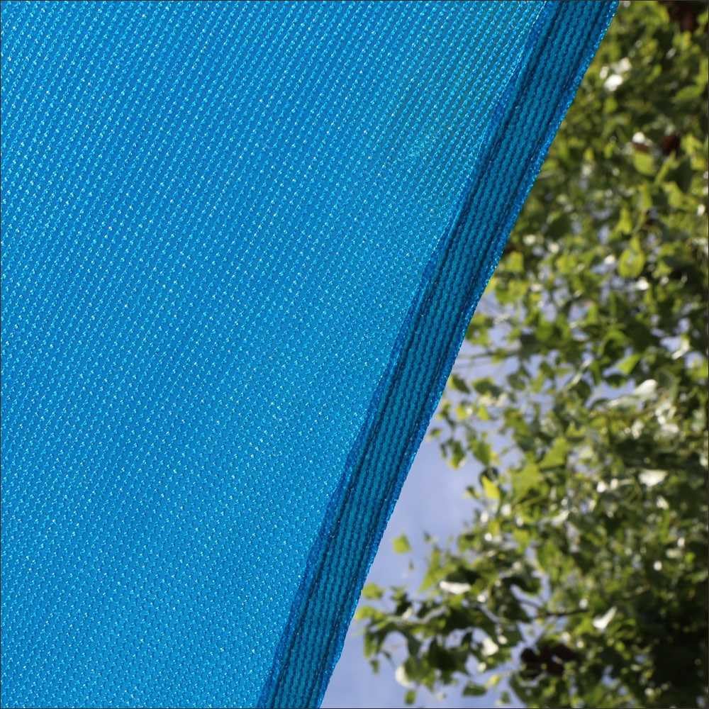 Amgo Custom Size 12' x 16' Blue Rectangle Square Sun Shade Sail UPF50+ AGTAPS14, Order to Make Canopy Awning, 95% UV Blockage, Water & Air Permeable, Commercial and Residential (We Customize)