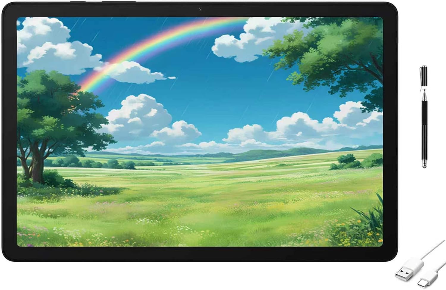 SAMSUNG Galaxy Tab A9+ 11 inch 64GB Android Tablet, Big Screen, Quad Speakers, Upgraded Chipset, Multi Window Display, Slim, Light, Durable Design, Graphite with HEXAccessories