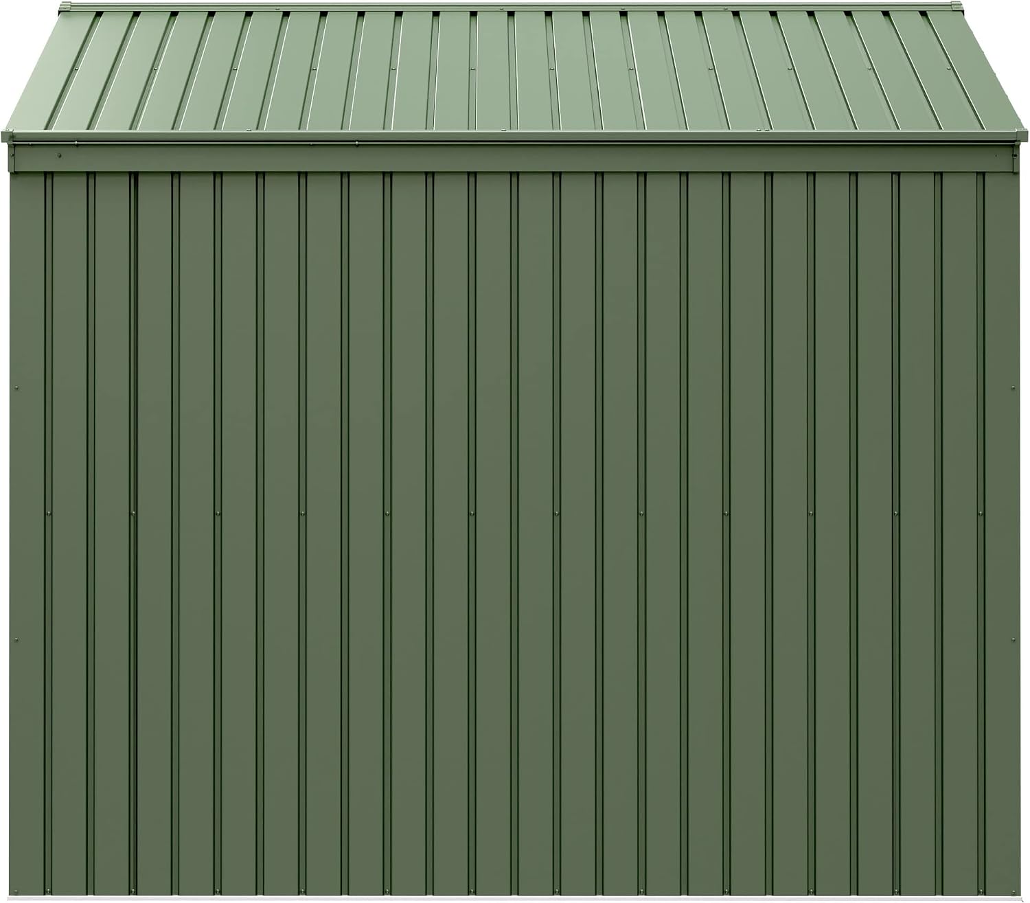 Scotts 10' x 8' Outdoor Lockable Water-Resistant Steel Storage Shed Building with Tool Hanger and Gable Roof, Green