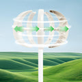 Wind Turbine Generators Kit, 12/24V 600W Lantern 5-Blade Vertical Axis Wind Turbine Generator with Axis Controller (12V)