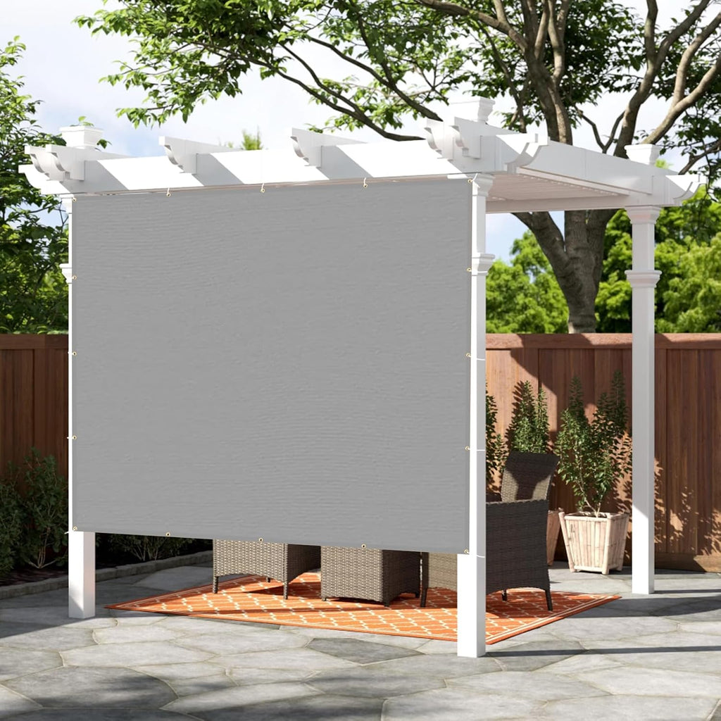 SUNNY GUARD Shade Cloth Custom Size 14x20 FT Sun Shade Screen Fabric Shade Cover Tarp with Grommets for Pergola Backyard Garden, Light Grey(We Customized)