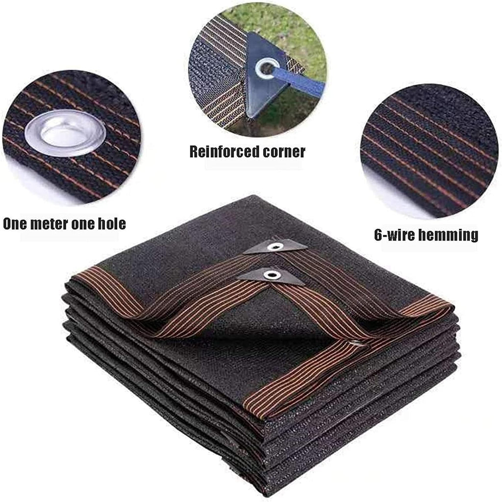 Sun Shade Cloth, 80% Shade Greenhouse Shading Net with Grommets Bungee Cords, 46 Sizes UV Resistant Thick Sunblock for Garden, Pergola, Patio Plants, Greenhouse, Chicken Coop, Outdoor (16x49ft)