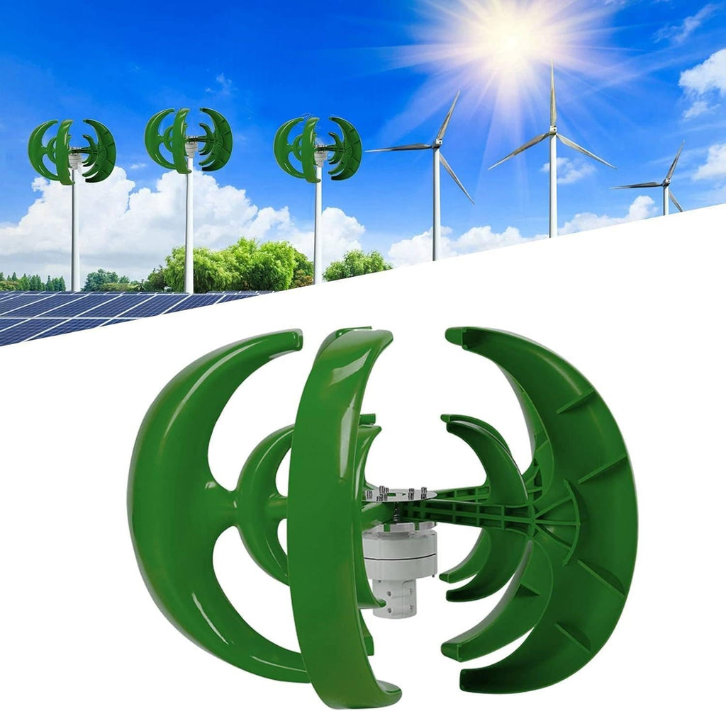 12V 24V Vertical Axis Wind Generator Kit - 3-Phase Permanent Magnet DIY Wind Turbine for Solar-Powered Models, Renewable Energy Science Teaching Tool