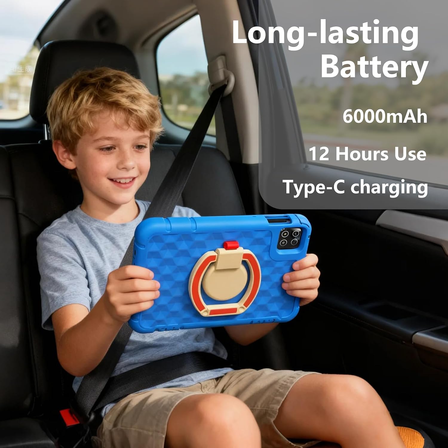 ITDULCET Kids Tablet, 10 inch Android 15 Tablet for Kids, 20GB RAM 128GB ROM Octa-Core 6000mAh Battery Childs Tablets with Shockproof Case, Bluetooth, WiFi, Parental Control, Dual Camera, GPS