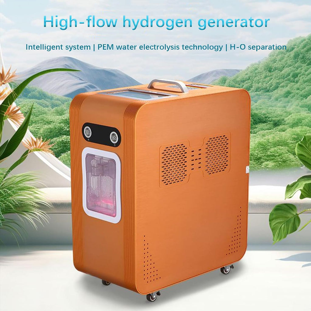 Adjustable Flow Hydrogen Inhalation Machine, 99.99% High Purity Browns Gas Generator, Dual Outlet H2 Inhaler Therapy Device, 4 Specifications, for Home, Elderly 1800ml