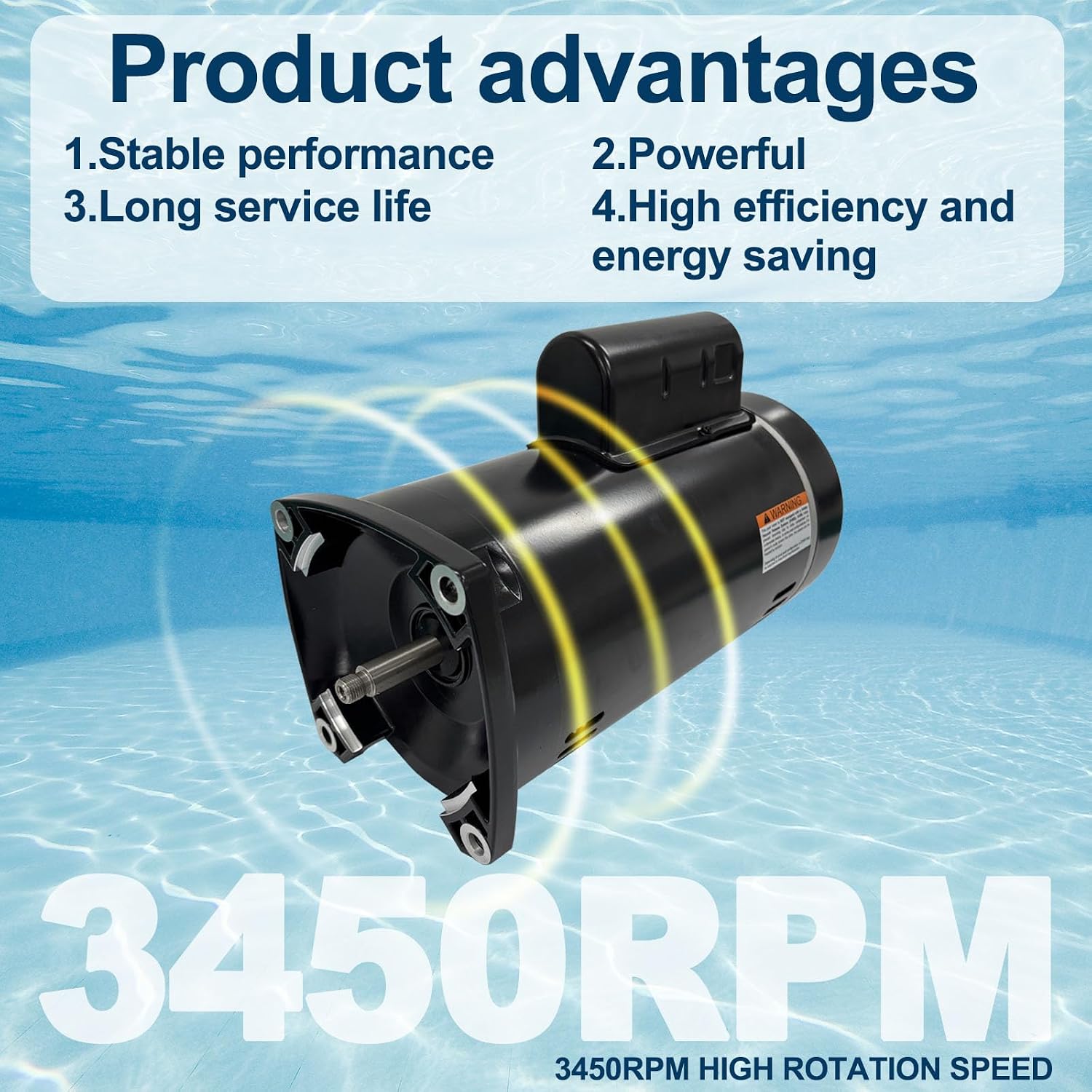 B2854 Pool Pump Motor Replacement for B2854 B2854V1 Motor 56Y Frame Swimming Pool Pump 1-1/2 Horsepower,3450 RPM,8.0/16.0 Amps