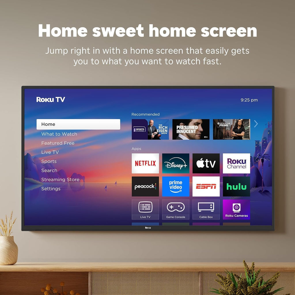 Roku 40-Inch Select Series Full HD Smart TV Bundle – 1080p LED Display, Dolby Audio, Compatible with Alexa, Voice Remote, Bluetooth Mode, w/AUX HDMI Cable, CPS 1-Year Protection Plan + Streaming kit