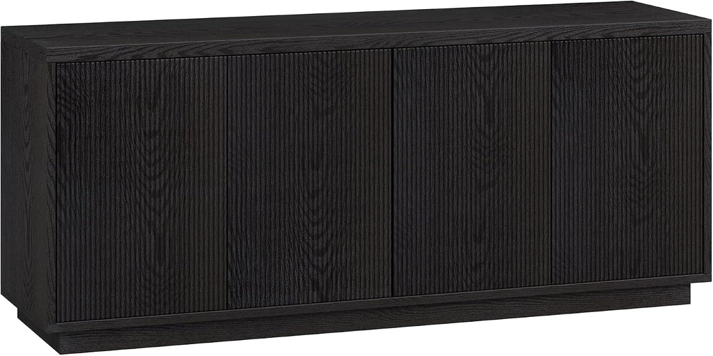 Henn&Hart Hanson, 57' Rectangular TV Stand, Black Grain