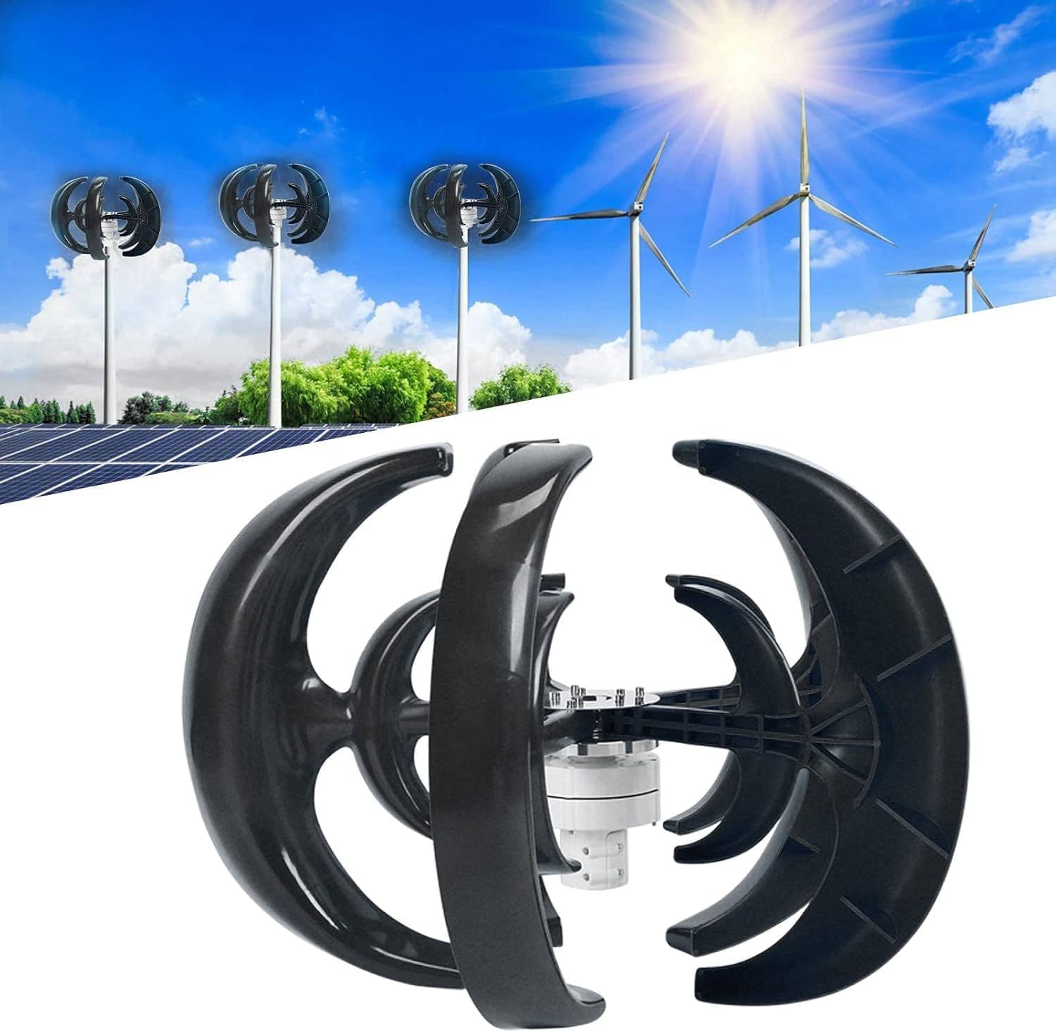 12V 24V Wind Generator Kit for Vertical Axis Turbine, 3-Phase Permanent Magnet, DIY Solar Windmill Model, Renewable Energy Teaching Tool, Eco-Friendly Science Project