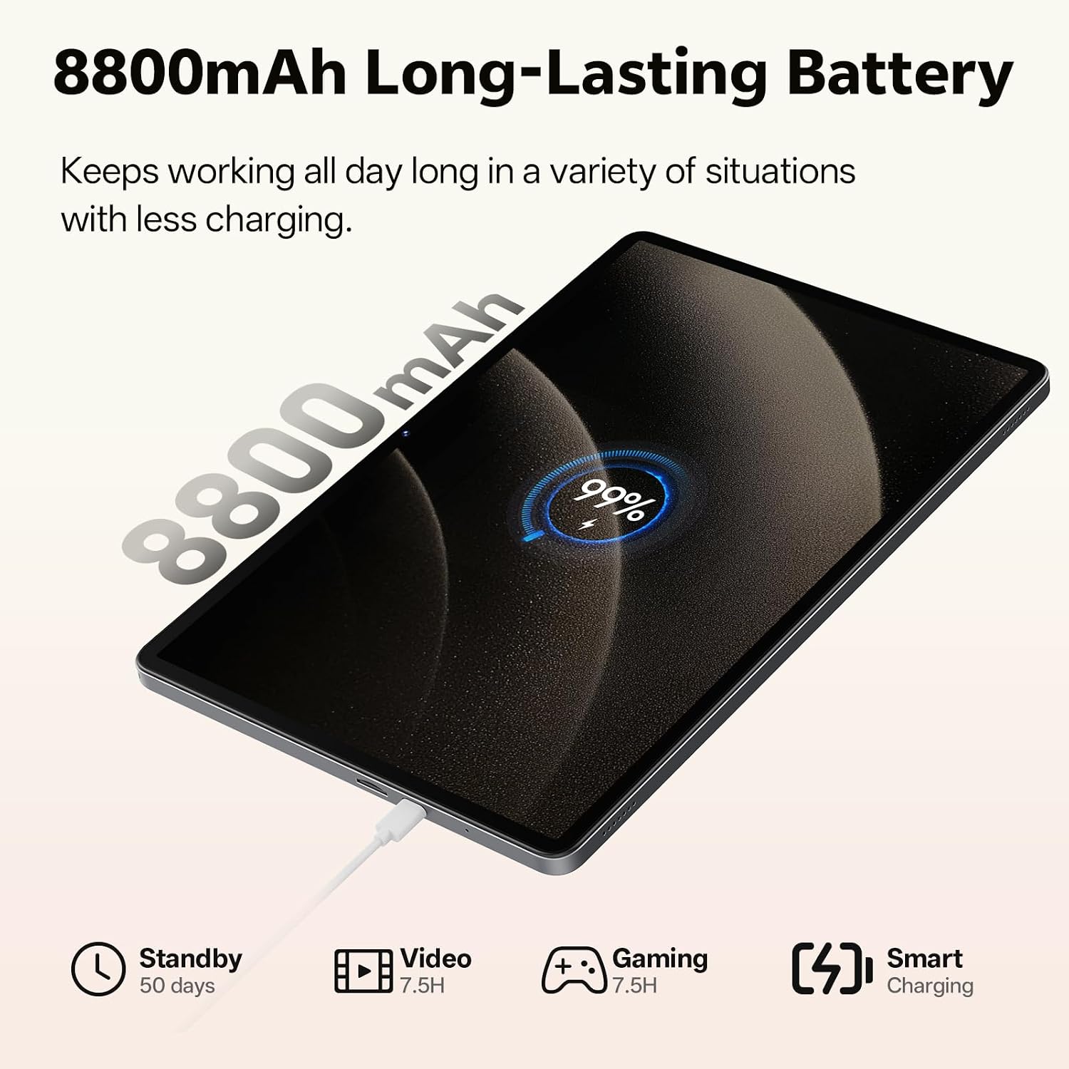 Android 16 Tablet, 2025 Upgraded 11 inch Android Tablets with Keyboard, 20GB+128GB+1TB Expand, Support Face Unlock+Widevine L1 Supported, Octa-Core CPU,Dual WiFi, Dual Camera,8800mAh Battery, Silver