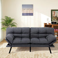 MUUEGM Futon Sofa Bed Loveseat Memory Foam Modern Office Couch Sleeper Bed Convertible Love seat Sofa for Small Spaces,Apartment,Office with Adjustable Armrest Backrest