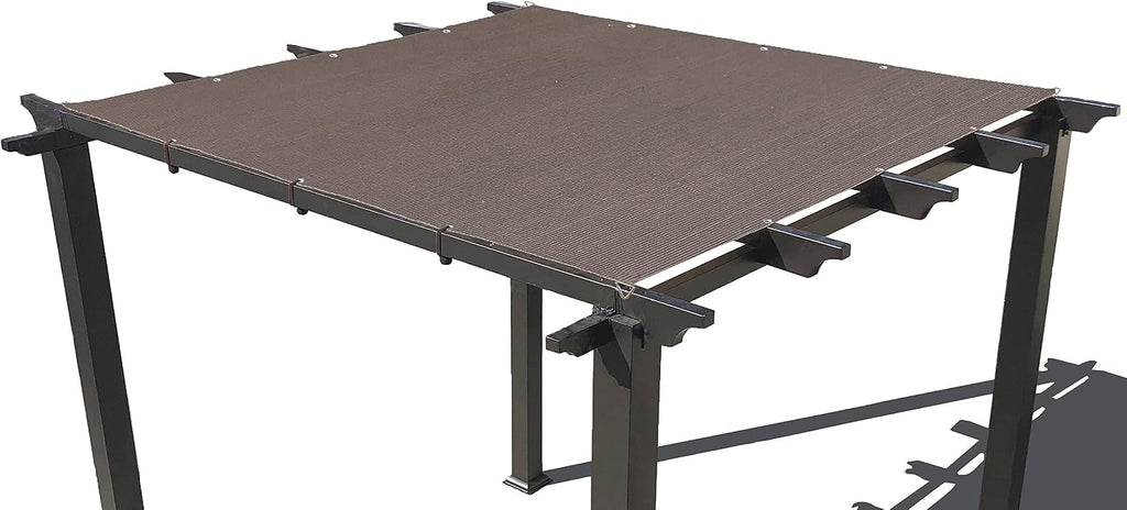 Heavy Duty Shade Sail - Straight Edge Sun Shade Cover - Shade Cloth for Patio, Pergola, Backyard, Awning (Brown, 12' x 16')