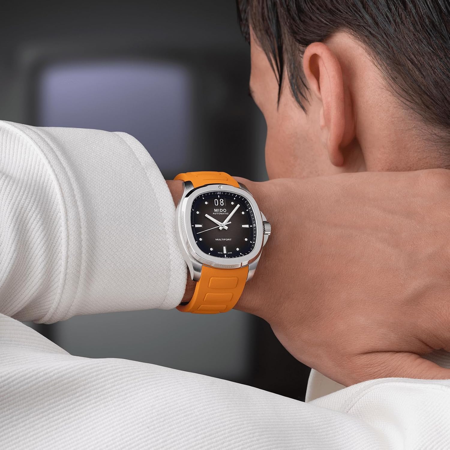MIDO Multifort TV Big Date - Swiss Automatic Watch for Men - 40mm Case with Transparent Caseback