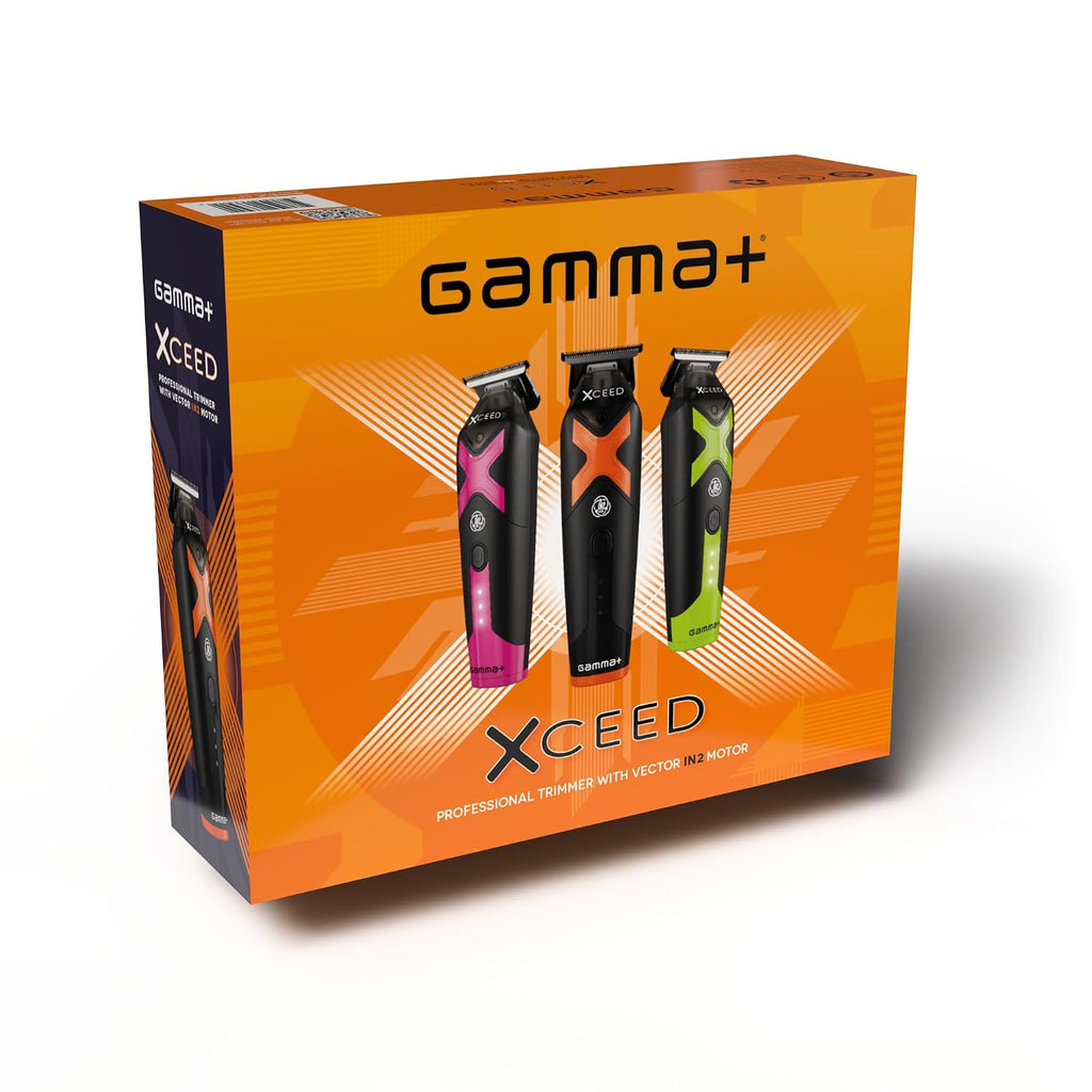 GAMMA+ XCeed Professional Cordless Barber Hair Tools Collection with IN2 Vector Motor -Hair Clippers, Trimmers, and Shavers for Precision Grooming