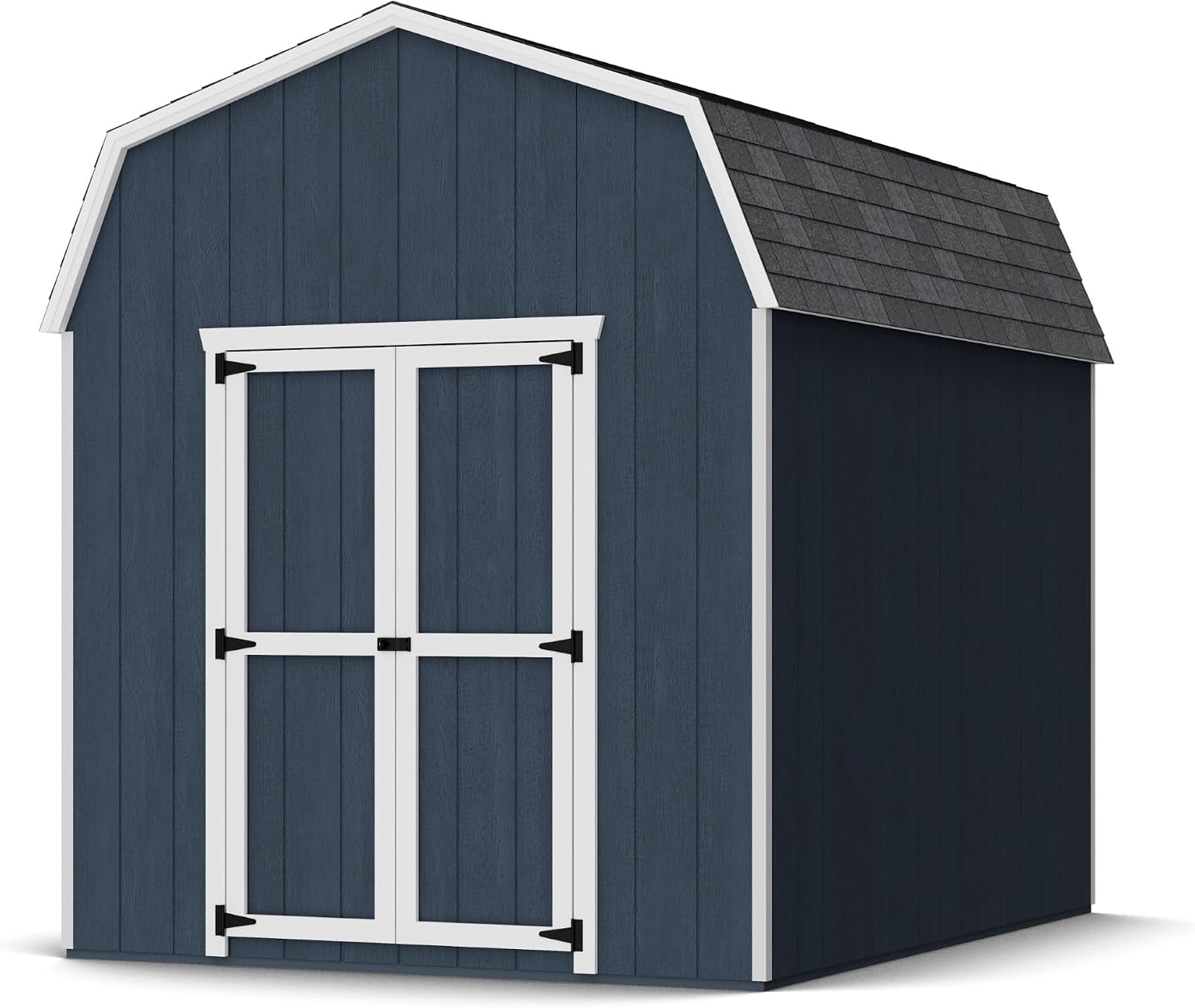 Little Cottage Co. 8x10 Value Gambrel Barn with 6 ft. Sidewalls with Floor, Outdoor Wood Storage Shed Do-It-Yourself Precut Kit
