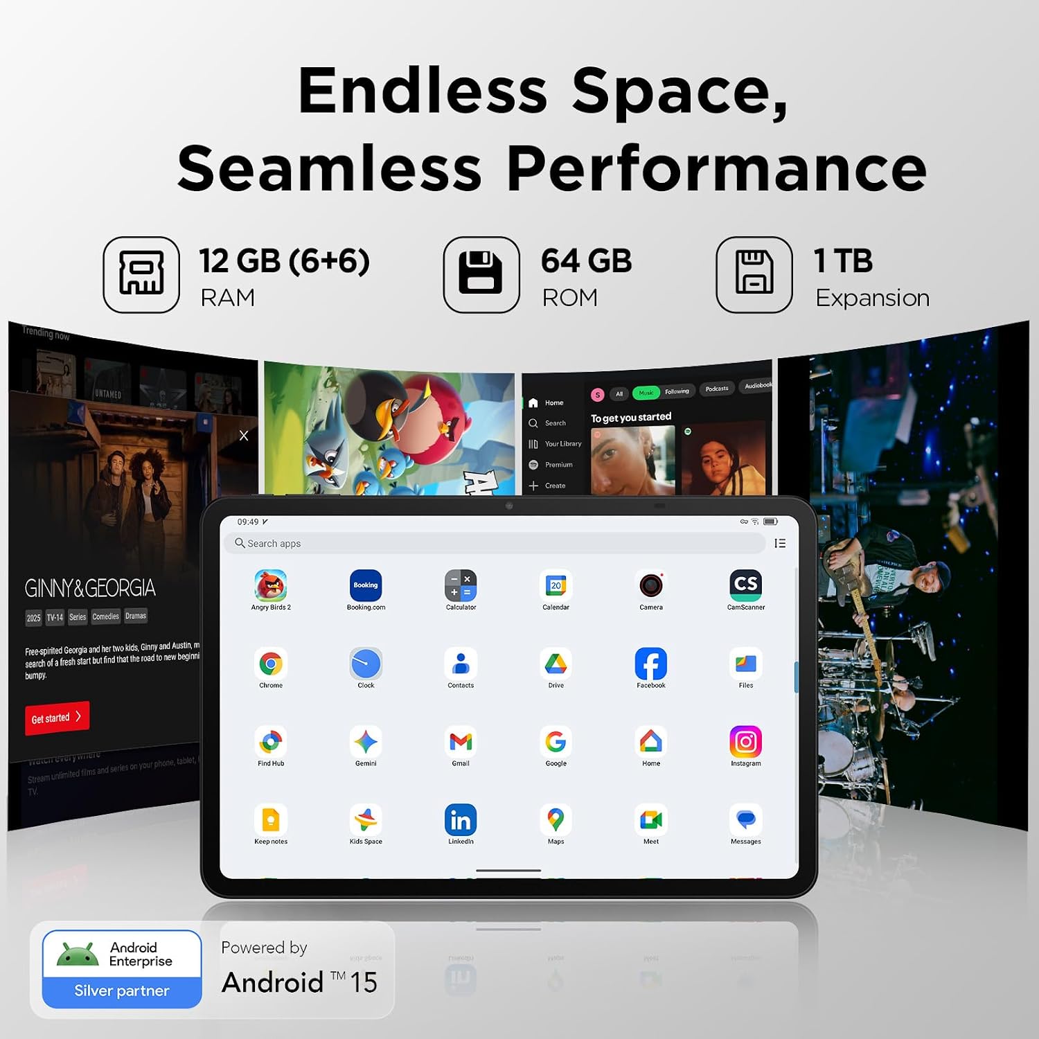 TCL NXTPAPER 11 Gen 2 Android Tablet, 11' Drawing Pad & Digital Notebook, Stylus & Flip Case Included, NXTPAPER 4.0 Display, Android 15, AI Tools, 6+6GB RAM, 64GB Storage, 8000mAh Battery, Gray