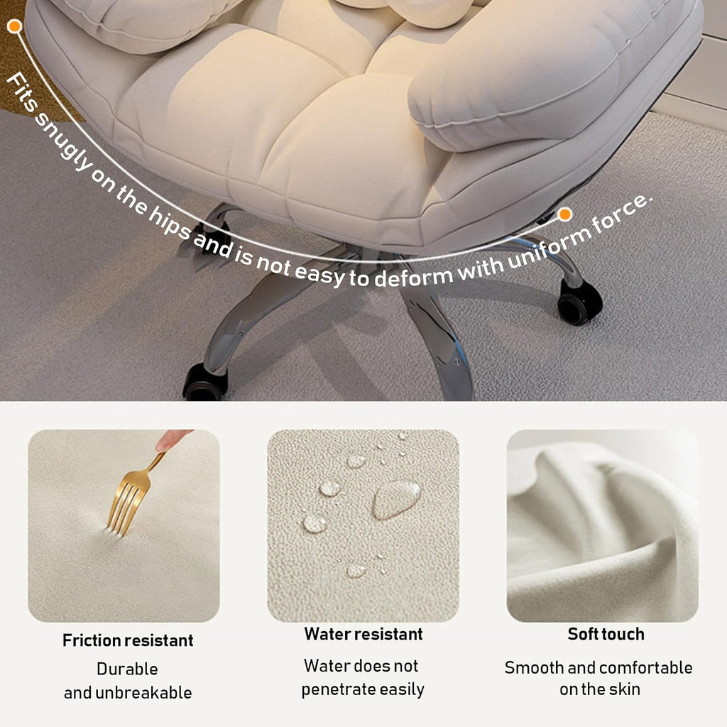 Gaming Chair with Footrest, Adjustable 90°~160° High Back Office Chair with Adjustable Armrests and Lumbar Support, Ergonomic Game Chair with Roller for Bedroom