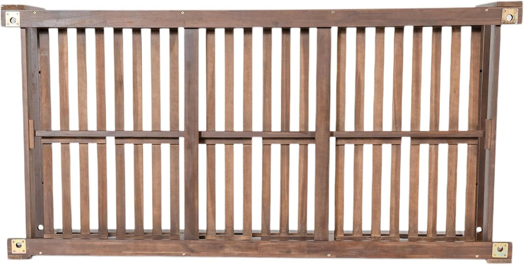 Harper & Bright Designs Patio Wooden Twin Size Porch Swing Daybed Frame, Garden Swing Bench Chair with 4 Hanging Ropes for Backyard,Outdoor,Brown