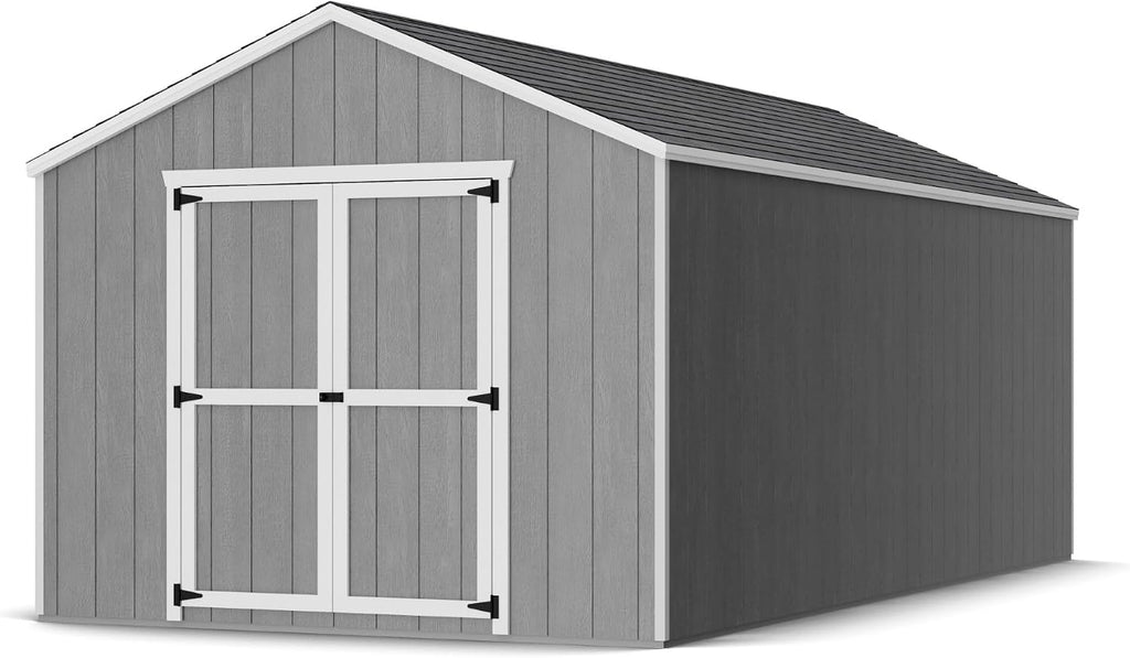 Little Cottage Co. 10x20 Value Gable Shed with Floor, Outdoor Wood Storage Do-It-Yourself Precut Kit