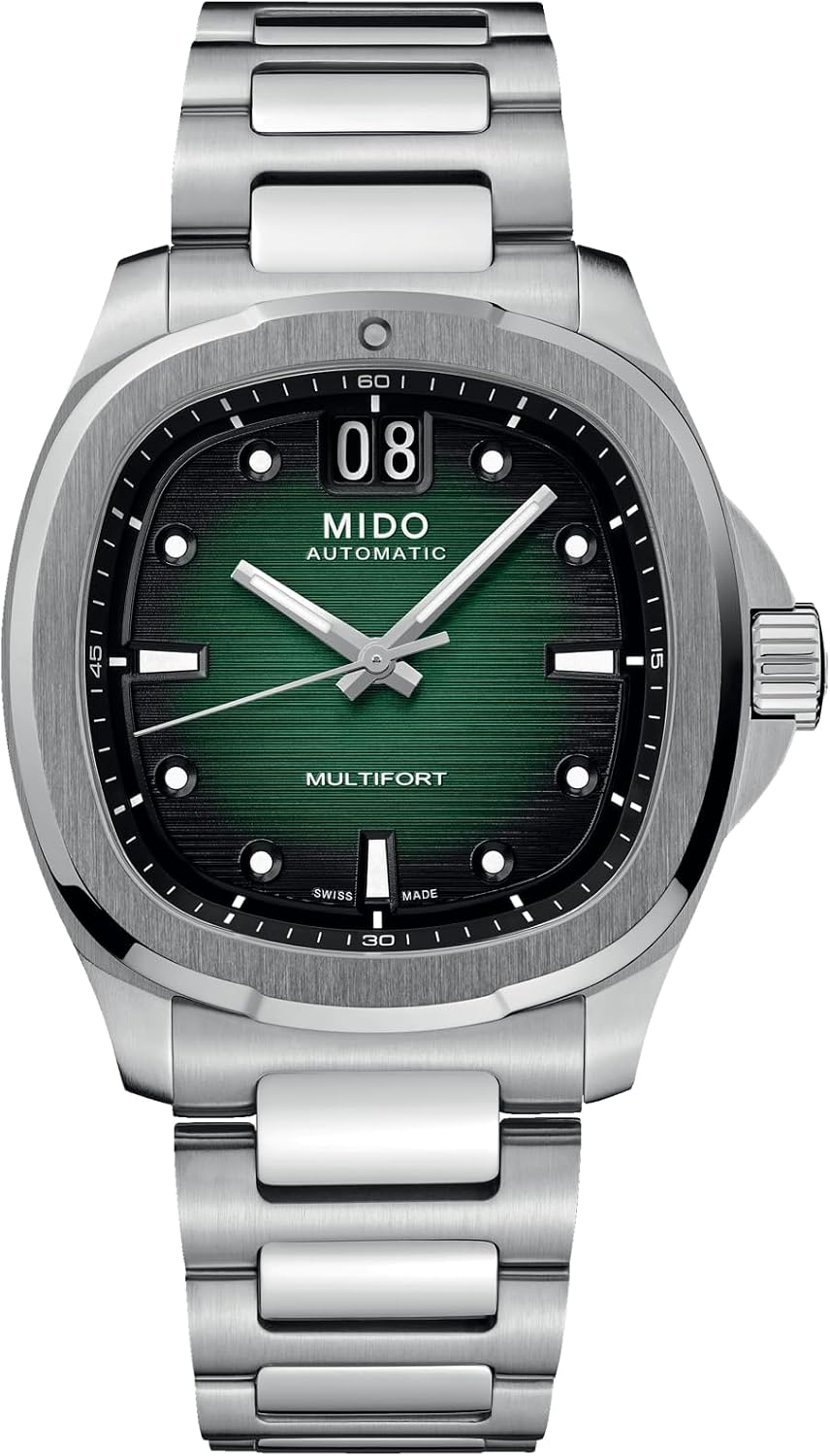 MIDO Multifort TV Big Date - Swiss Automatic Watch for Men - 40mm Case with Transparent Caseback