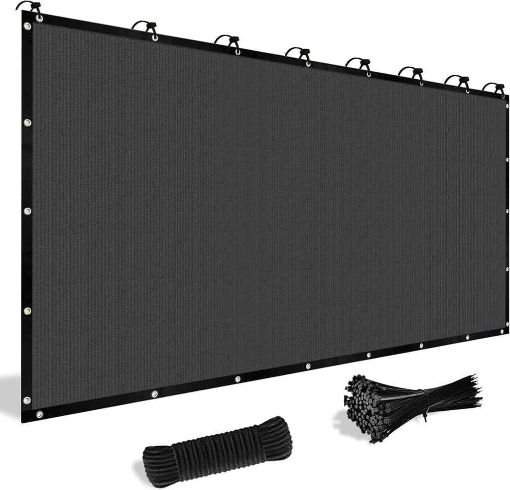 Shade&Beyond Customized Size 14' X 20' Shade Cloth with Grommets, 90% UV Protection Pergola Shade Cover Mesh Tarp Sun Screens for Patio GN07, Dark Gray
