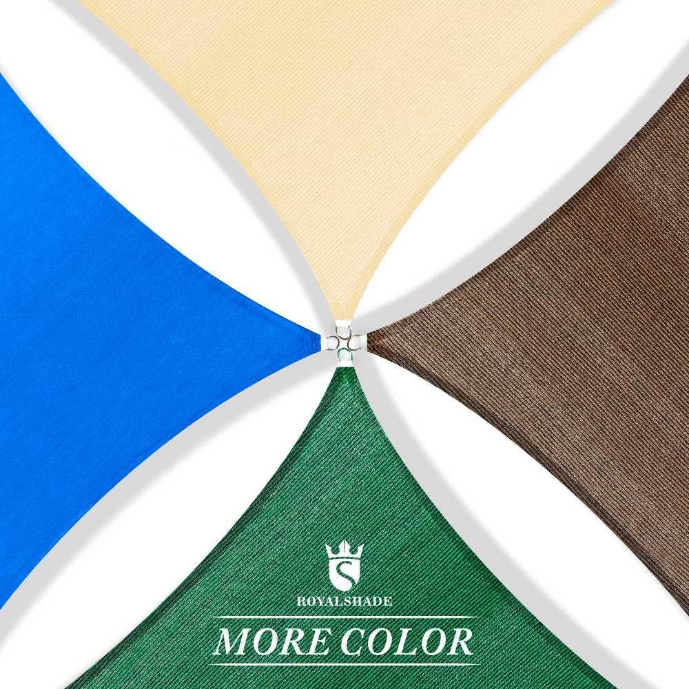 Royal Shade 14' x 20' x 24.4' Blue Right Triangle Sun Shade Sail Order to Make RTAPT20, UPF50+ 95% UV Blockage, 200GSM Commercial Standard Heavy Duty, 3 Years Warranty (We Make Custom Size)
