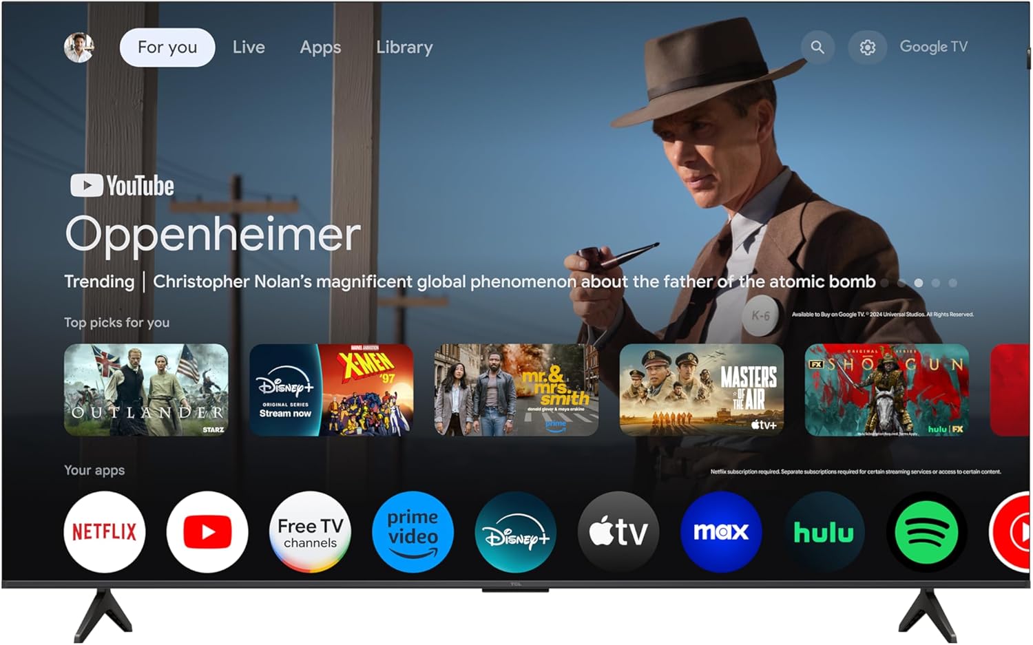 TCL 75 Inch Class T7 Series | 4K QLED HDR | 75T7, 2025 Model | 120HZ-144HZ High Brightness Smart Google TV Dolby Atmos Audio | Voice Remote Alexa Gaming Streaming Television