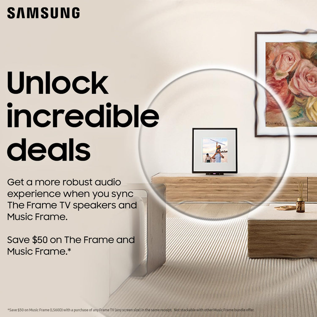 Samsung 75-Inch Class QLED 4K LS03D The Frame Series Quantum HDR Smart TV w/Dolby Atmos, Art Mode, Anti-Reflection, Customizable Frame, Slim Fit Wall Mount with Alexa Built-in (QN75LS03D, 2024 Model)