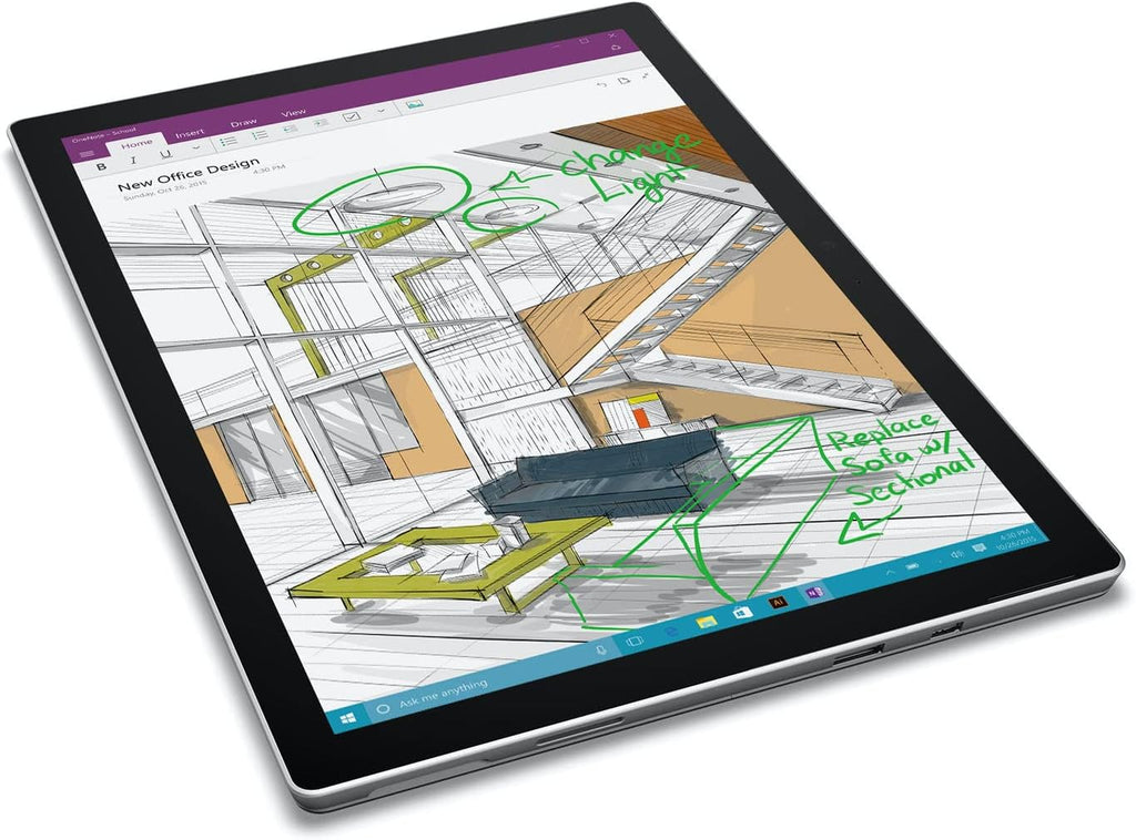 Microsoft Surface Pro 4 Intel i5-6300U X2 2.4GHz 256GB 8GB 12.3in, Silver (Renewed)