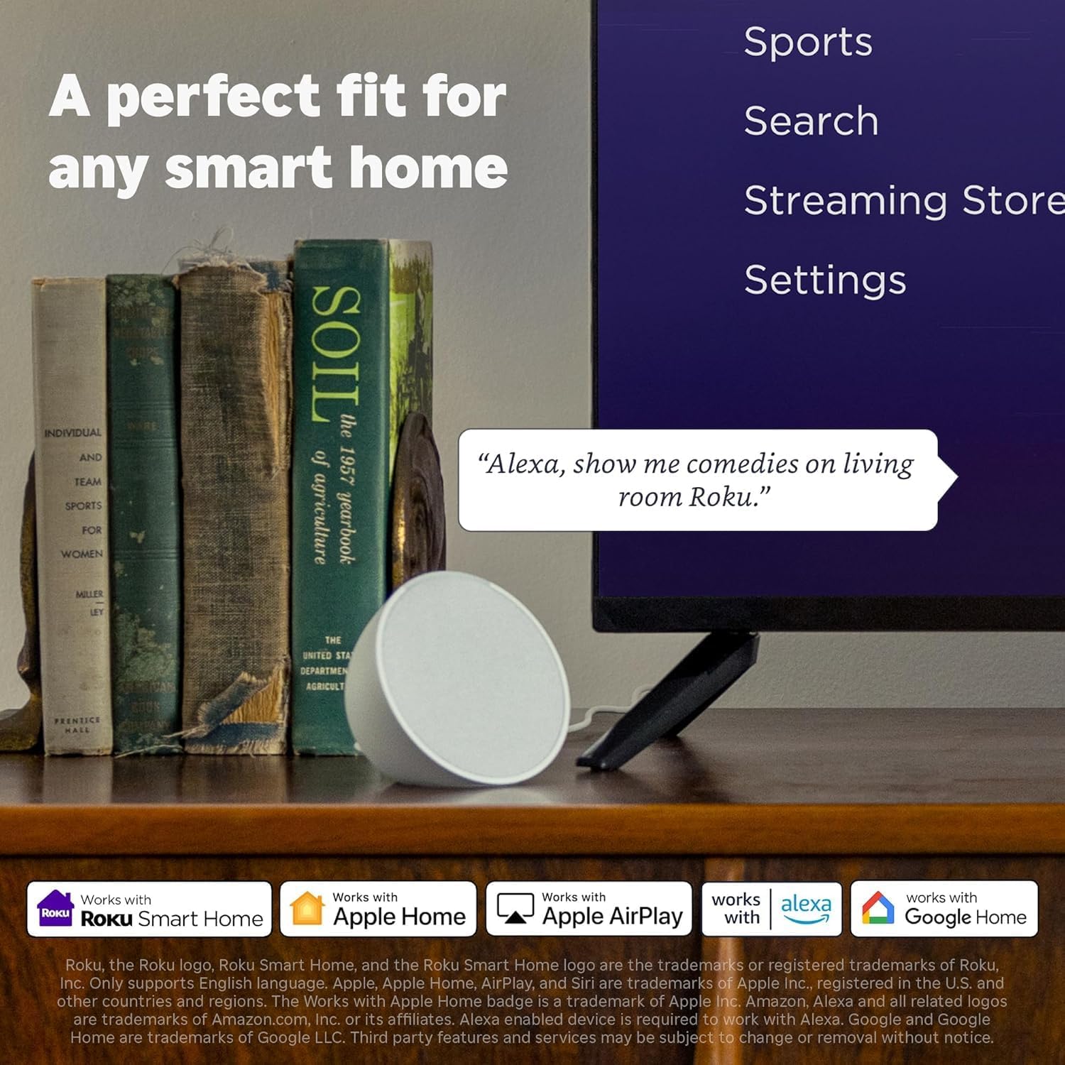 Roku 40-Inch Select Series Full HD Smart TV Bundle – 1080p LED Display, Dolby Audio, Compatible with Alexa, Voice Remote, Bluetooth Mode, w/AUX HDMI Cable, CPS 1-Year Protection Plan + Streaming kit