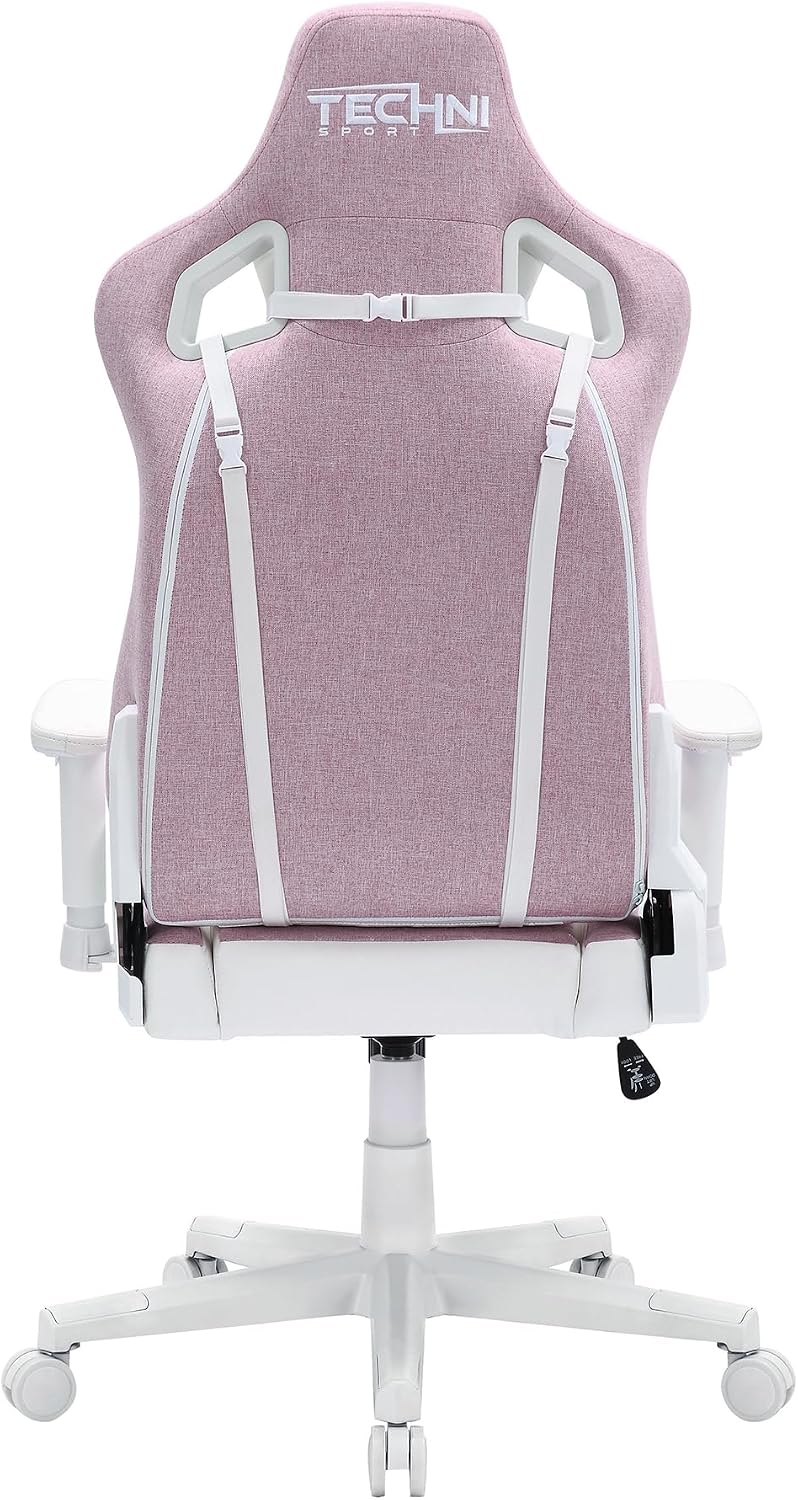 Ergonomic Office Gaming Chairs for Adults 400 Lb, High-Back Computer Desk Chair with 2D Armrests, 150° Swivel, Lumbar Support,Comfy Reclining Cute Chair for Home Computer,for Small Spaces,Pink
