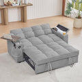 hansones 65'' 3-in-1 Folding Convertible Sofa Bed, Queen Size Pullout Sofa, Modern Chenille Fabric, 360° Swivel Side Table, Easy Assembly, Perfect for Living Room