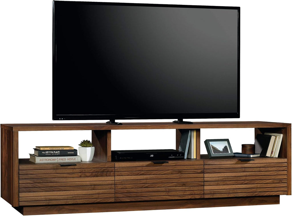 Sauder Harvey Park TV Credenza, Accommodates up to 70-Inch TV, Large Credenza - Grand Walnut Finish