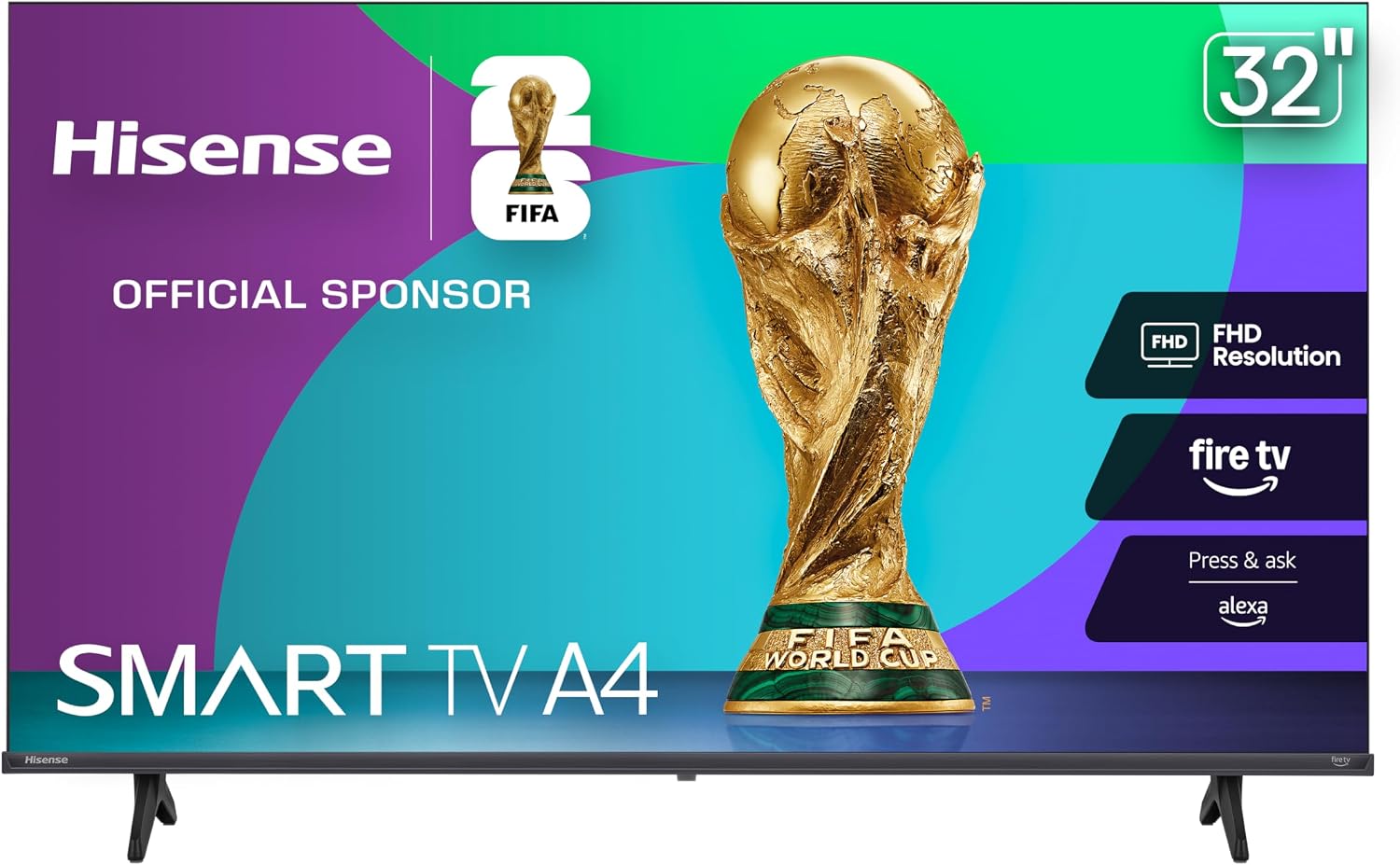 Hisense 32-Inch Class A4 Series FHD 1080p Smart Fire TV (32A4NF, 2025 Model) - DTS Virtual: X, Slim Bezel Design, Alexa Built in