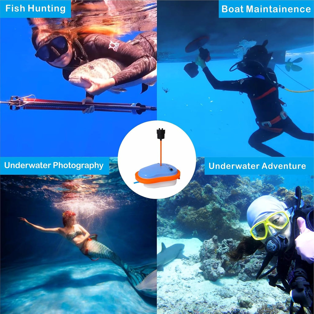 Air 1, Airline Approved Scuba Diving Ventilator, Tankless Diving System, Portable Rechargeable Scuba Diving Tank, Waterproof Air Compressor, Swimming Pool Toys Diving Toys