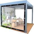 Transparent Tarpaulin with Eyelet, Clear Waterproof Side Panels with Grommets, Outdoor Transparent Tarpaulin Curtain for Patio, Pergola, Porch, Gazebos, Plant Size : 15x18ft(4.6x5.5m)